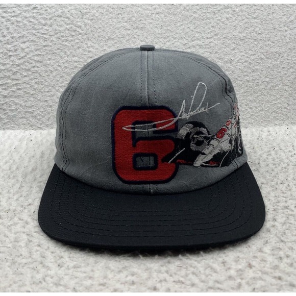 VTG Mario Andretti Snapback Hat Mens OSFM Gray Indy Racing K-Mart Valvoline Dad - Picture 2 of 12